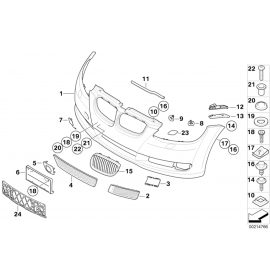 Genuine Front Bumper Trim Tow Eye Cap Cover Primed 51 11 7 187 956 buy in USA