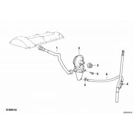 Genuine Crankcase Vent PCV Hose Oil Separator 29x3x11cm 11 15 1 740 393 buy in USA