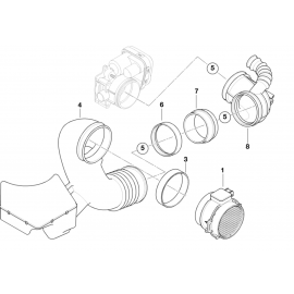 Genuine Mass Air Flow Sensor Rubber Boot/Tube Part+Resonator 13 71 7 503 145 buy in USA