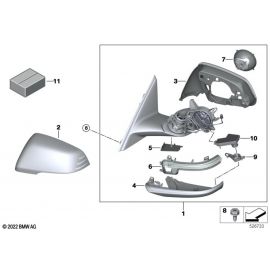 Genuine Right Mirror Auxiliary Turn Signal Indicator 23x10x19cm 51 16 9 879 128 buy in USA