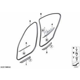 Genuine Front Left Passenger Side NS Entrance Door Sealing 51 76 7 385 025 buy in USA