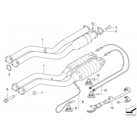 Genuine Exhaust System Cat Converter/Front Silencer Cable Guide 11 78 7 831 182 buy in USA