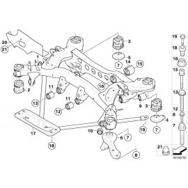 Genuine Rear Axle Carrier Hex Bolt With Washer 33 17 6 760 343 buy in USA