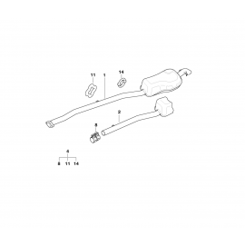 Genuine Exhaust Silencer/Muffler Mounting Parts Set 18 21 0 146 067 buy in USA