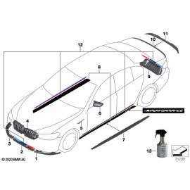 Genuine M Performance Front Left Splitter Attachment Carbon 51 19 2 472 301 buy in USA