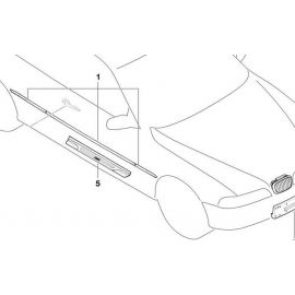 Genuine Door Sill Protector Front Right Chrome 51 47 8 219 214 buy in USA