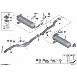 Genuine Exhaust Left Tailpipe Trim Chrome 18 30 8 631 958 buy in USA