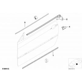 Genuine Right Outer Weatherstrip Trim Matte Shadowline Black 51 32 8 227 626 buy in USA