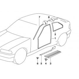 Genuine Door Sill Trim Clip Clamp 5-Pack 51 47 1 840 961 buy in USA