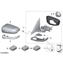 Genuine Right Driver Side OS Lower Wing Mirror Housing Section 51 16 7 452 326 buy in USA