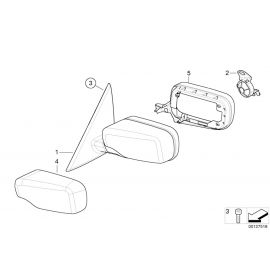 Genuine Right Driver Side OS Wing Mirror Covering Primend 51 16 8 238 376 buy in USA