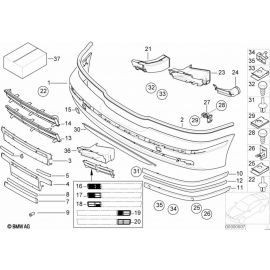 Genuine Front Left Bumper Guard Primed PDC 51 11 7 005 965 buy in USA