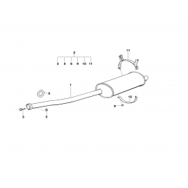 Genuine Rear Silencer/Muffler Mounting Kit 18 21 9 057 001 buy in USA