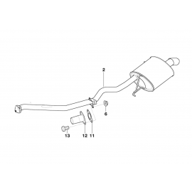 Genuine Rear Exhaust Silencer/Muffler Left 18 10 7 502 183 buy in USA