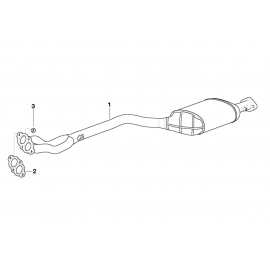 Genuine Exhaust Pipe Front Silencer buy in USA