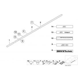 Genuine Rear Left Moulding Fender M Technic 51 13 2 233 689 buy in USA