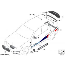 Genuine Rear Spoiler Flow-Through Black MG M Performance 51 19 2 471 091 buy in USA