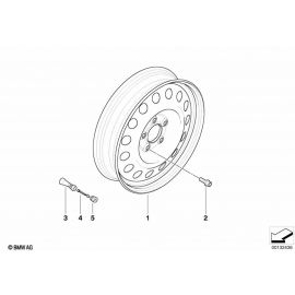 Genuine 17 Compact Spare Wheel Rim Steel Black 4Jx17 ET:18 36 11 6 758 778 buy in USA