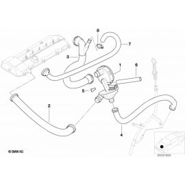 Genuine Air Vent Hose Pipe 11 15 1 437 642 buy in USA