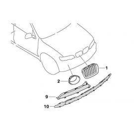 Genuine Front Right Fog Light Lamp Trim Cover Titanium 51 11 8 408 544 buy in USA