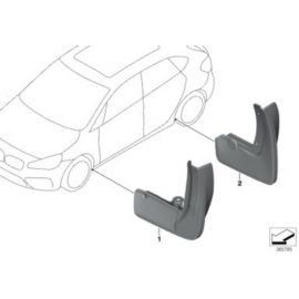 Genuine Rear Mud Flaps Spash Guards Set 82 16 2 407 465 buy in USA