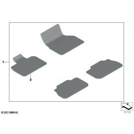 Genuine Front Rear Right Left Floor Mats Set 4 Pieces Anthracite 51 47 5 A29 276 buy in USA