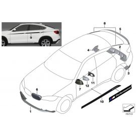 Genuine M Performance Rear Left Flap Aerodynamic Package 51 19 2 357 207 buy in USA