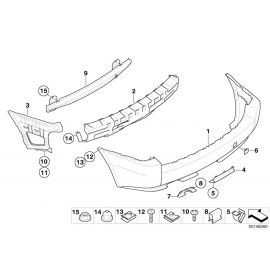 Genuine Trim Panel Rear Towing Eye Finisher 51 12 3 400 945 buy in USA