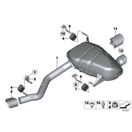 Genuine Rear Exhaust System Clamping Bush 60mm Diameter 18 30 7 560 779 buy in USA