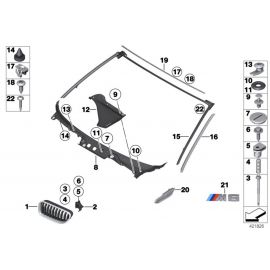 Genuine Front Right Grille 51 13 8 057 214 buy in USA