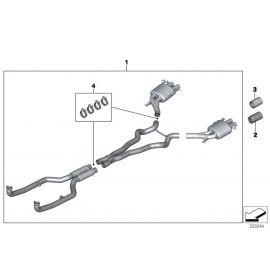 Genuine Exhaust Tailpipe Trim Tip End Carbon 18 30 2 348 835 buy in USA