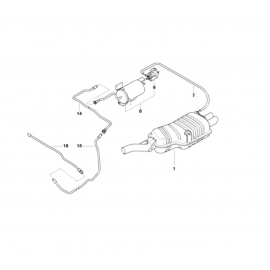 Genuine Rear Silencer/Muffler Vacuum Pipe/Hose 16 13 1 183 904 buy in USA