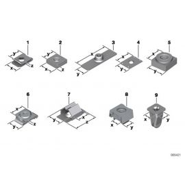 Genuine 3x Body Nut 4.2-1-ZNS3 07 12 9 904 220 buy in USA