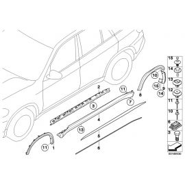 Genuine Car Sill Paint Protection Foil Film Left 51 77 8 038 027 buy in USA