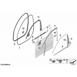 Genuine Front Door Edge Protection Seal Rubber Strip Trim 51 72 7 497 912 buy in USA