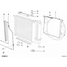 Genuine Engine Cooling Radiator Fan Shroud Bracket Replacement 17 11 1 709 347 buy in USA