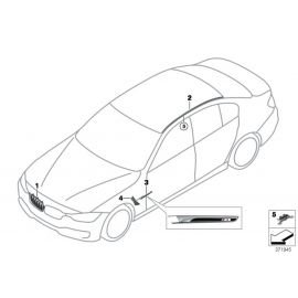 Genuine Front Left Exterior Grille 51 13 8 054 332 buy in USA