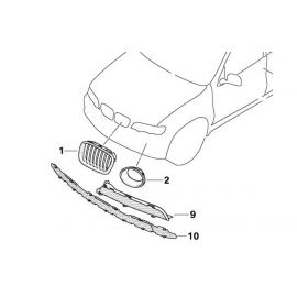 Genuine Front Left Fog Light Lamp Trim Cover Titanium 51 11 8 408 543 buy in USA