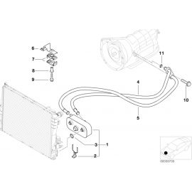 Genuine Automatic Gearbox Oil Cooling Outlet Pipe A5S 360R 17 22 7 785 132 buy in USA