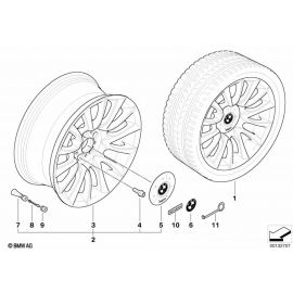 Genuine Light Alloy Wheel Rim 8Jx18 ET:47 36 11 7 897 252 buy in USA