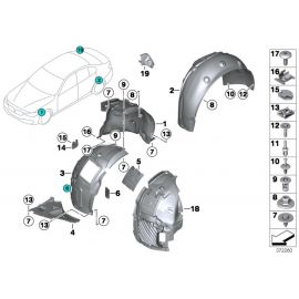 Genuine Rear Left Wheelarch Trim Cover Fender Liner 51 71 7 260 747 buy in USA