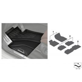 Genuine Rear Floor Mats All Weather 3rd Row Seats 6-Seat 51 47 2 458 557 buy in USA