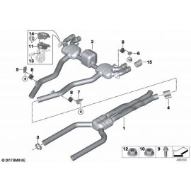 Genuine Rear Left Passenger Side NS Exhaust Silencer Bracket 18 30 8 582 060 buy in USA