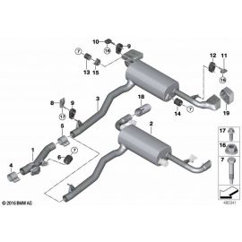 Genuine Exhaust Right Tailpipe Trim Chrome 18 30 8 631 959 buy in USA