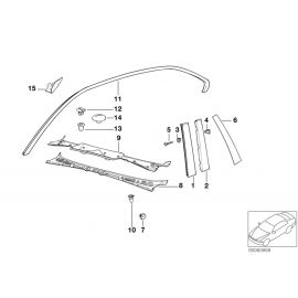 Genuine 2x Exterior Trim Grille Clamp 51 71 8 108 613 buy in USA