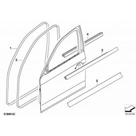 Genuine Front Left Door Outside Channel Sealing 80x10x10cm 51 33 7 066 601 buy in USA