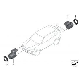 Genuine Front PDC Parking Distance Control Sensor Ultrasonic 66 20 6 989 082 buy in USA