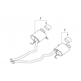 Genuine Rear Exhaust Silencer/Muffler Right 18 10 7 512 699 buy in USA