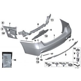 Genuine M Performance Rear Trim Towing Eye Flap Primed 51 12 8 056 616 buy in USA