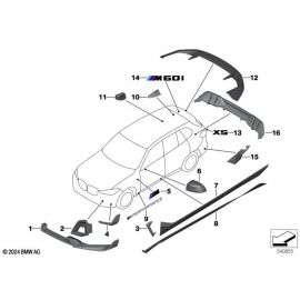 Genuine M Performance Front Left Attachment Carbon Fits G05 LCI 51115B31407 buy in USA